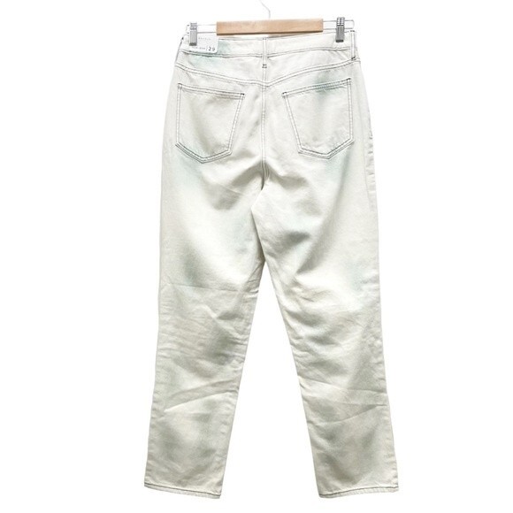 NWT PacSun Eco White & Green Mom Jeans Relaxed Fit Tapered Denim Size 29 | 8 NEW - Picture 3 of 13